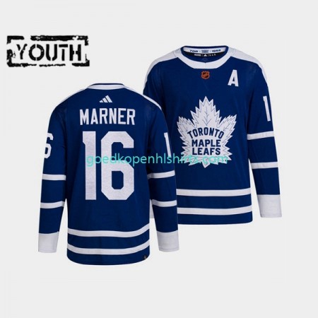 Toronto Maple Leafs Mitch Marner 16 Adidas 2022 Reverse Retro Blauw Authentic Shirt - Kinderen